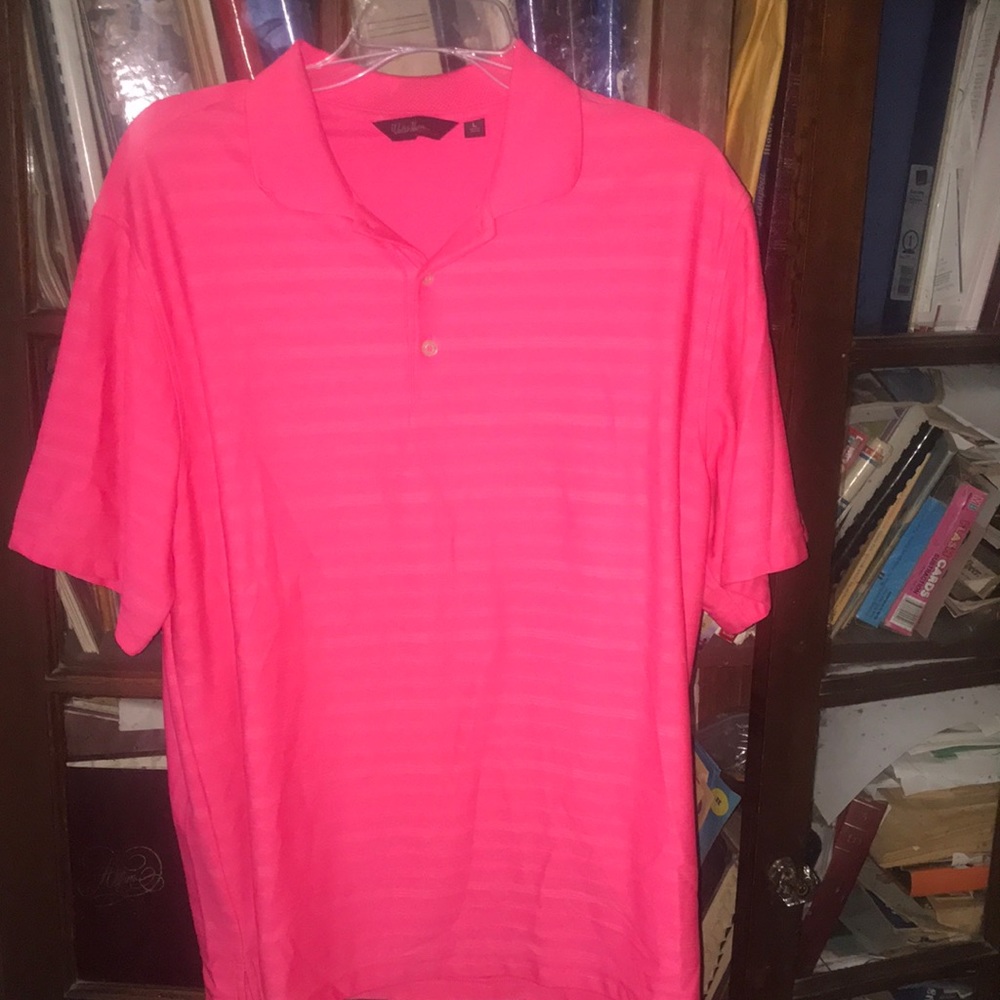 Hot pink men’s golf shirt